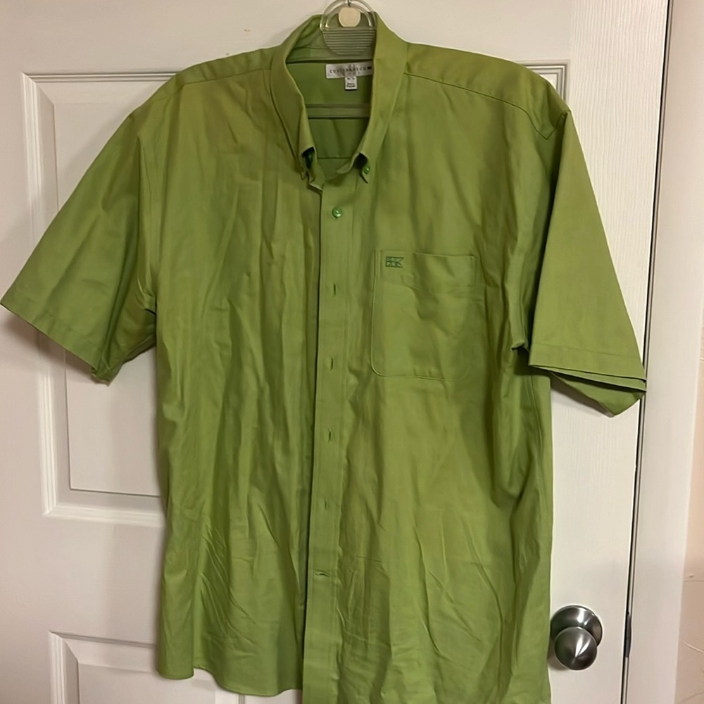 Men’s, Cutter & Buck Shirt, Xl, green, short sleeved